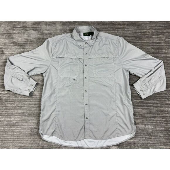 Stillwater Supply Co Shirt Mens 2XL Gray Check Lightweight Button‎ Up - Picture 1 of 11
